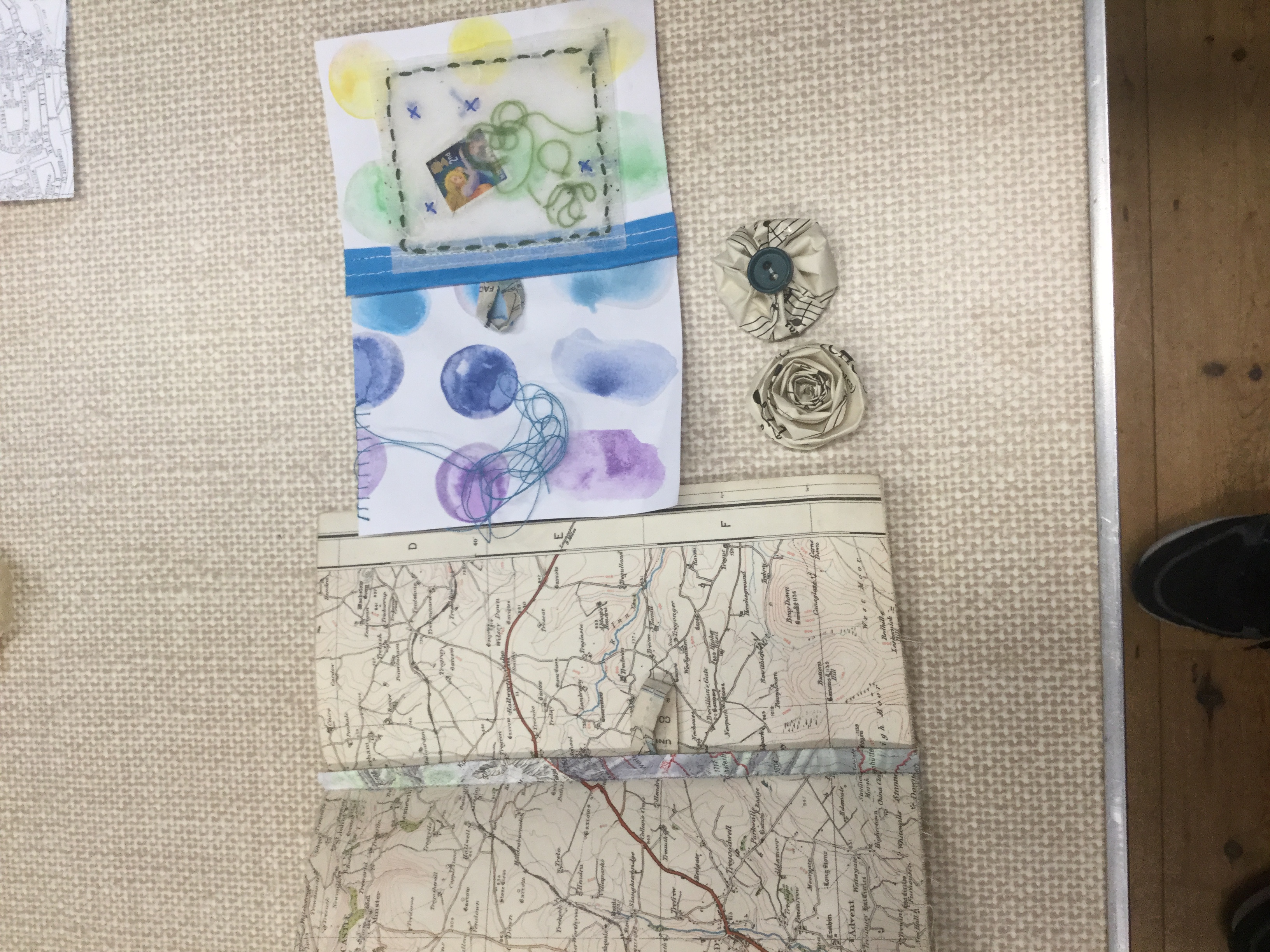 Paper samples with Jennifer Collier
